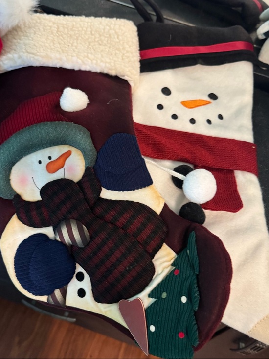Other - NEW Set of TWO Cute Snowman Christmas Stocking!Plus a mini Red Sticking Bag. NEW
